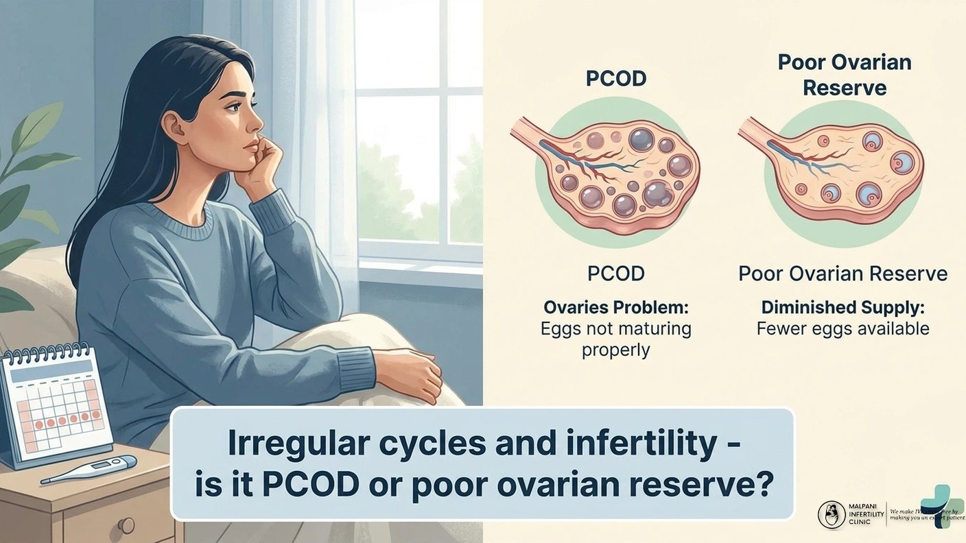 Irregular cycles and infertility - is it PCOD or poor ovarian reserve ?